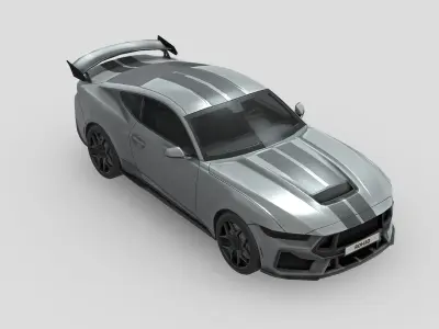 Shelby GT350 2025 Low-poly 3D model