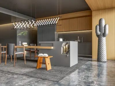 Kitchen fully parametric  Resizable manufacturable  0030 3D model