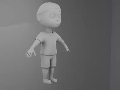 Cute Chibi Stylized 3D Cartoon Model 3D model