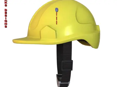 cartoon safety helmet prop v2 3D model