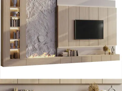 Tv Wall Set 06 Low-poly 3D model