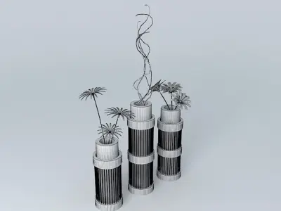 BAMBOO FLOWER VASE Free 3D model