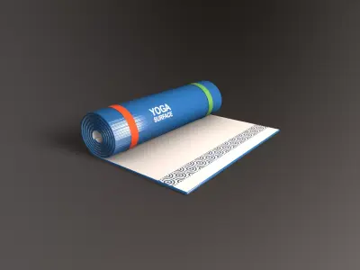 Yoga Mat Low-poly 3D model