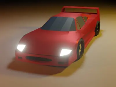 low-poly cars sports car Low-poly 3D model