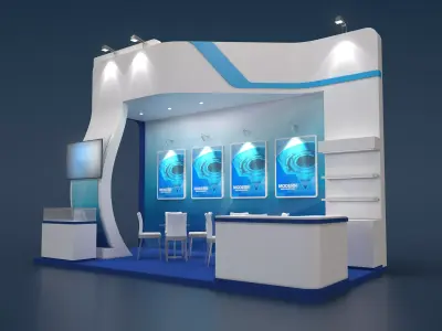 exhibition stand 18 sqm 3D model