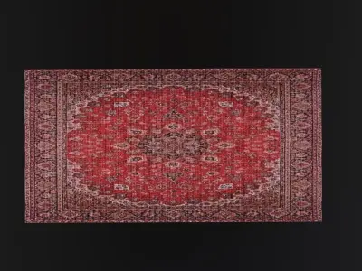 Carpet 3D Model oriental rug Low-poly 3D model
