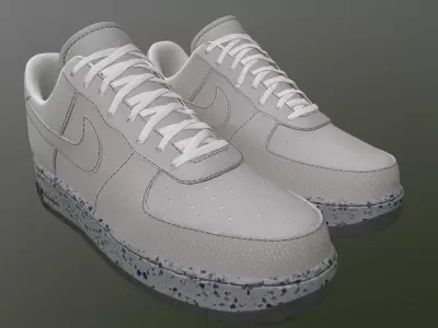 NIKE AIR FORCE 1 AIR MAG STYLE SHOES PBR Low-poly 3D model