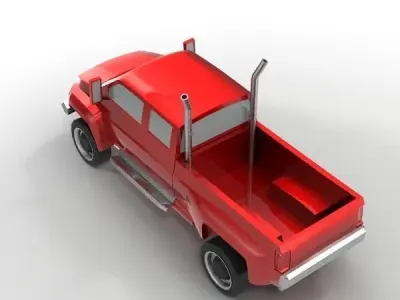 Cartoon Track Low-poly 3D model