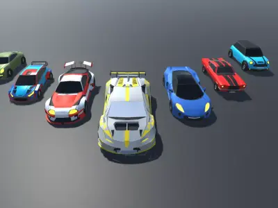 Low Poly Racing Pack Low-poly 3D model