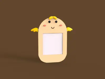 Cartoon Angel Frame Low-poly 3D model