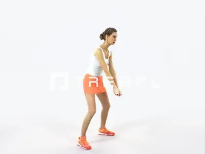 Aspiration 15A Digging Sports Woman Low-poly 3D model