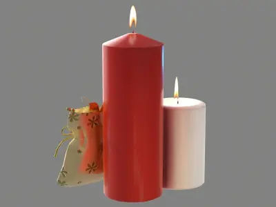 Christmas Candles 3D model