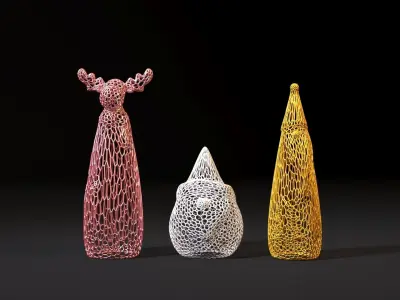 Christmas decor set 3D print model