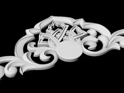 Central decor ornament for furniture 3D model 184