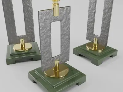 Trio Candleholders 3D model