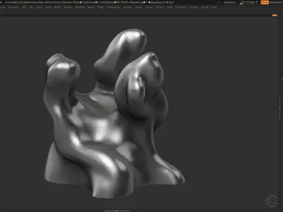 Modern Abstract Decorative sculpture 3d print model 45 3D print model