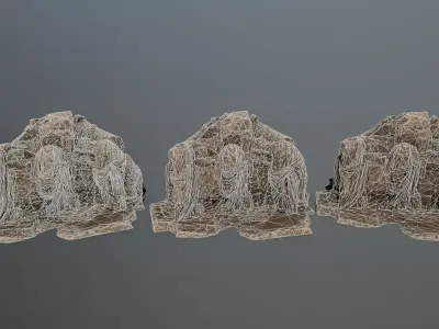 statue mountain  Low-poly 3D model