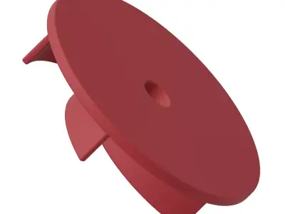 Plastic Premium Semi Open Impeller Toy 3D model