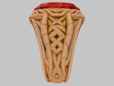 Dwarven Ring 3D Model Low-poly 3D model