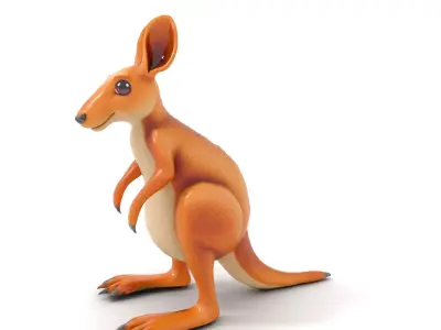 Charming Kangaroo model pack Low-poly 3D model