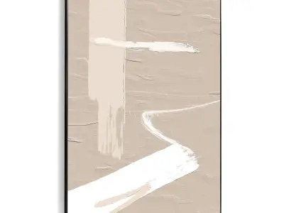 Plaster Two Photo Frame 405 Low-poly 3D model