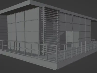 Coffee Shop Low-poly 3D model