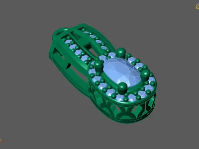 Women Pendants 3DM STL Pendant Renders Details 3D print model 3D print model