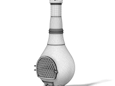 Metal Barbecue 3D Model 3D model