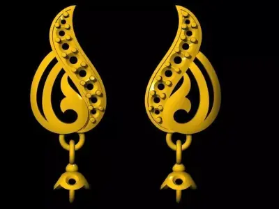 earrings 3dm file 3D print model