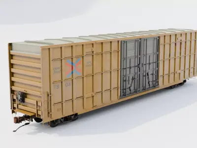 American Freight Boxcar 3D model