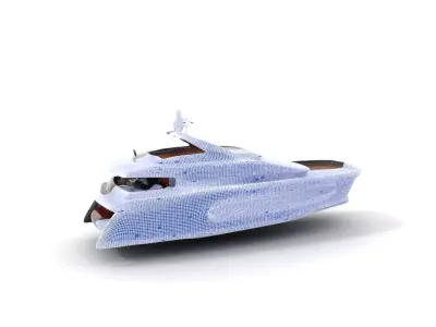 Modern Luxury Yacht model pack Low-poly 3D model