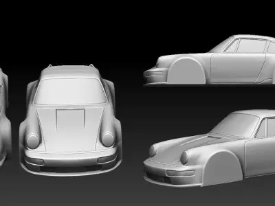 3D MODEL OF A PORSCHE CAR FOR 3D PRINTING 3D print model