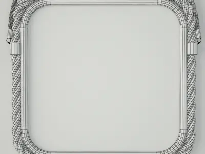 Molyneux Jute and Metal Mirror Set 3D model