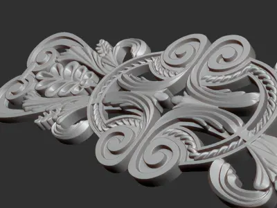 Carved decor onlay 3D print model