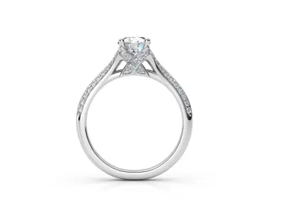 aj-033 solitaire diamond engagement ring 3D print model