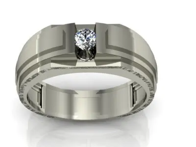 gents ring 3D print model get