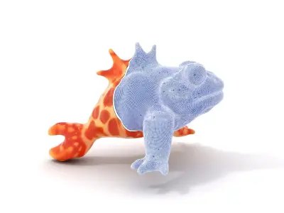 Spotted Orange Frog model pack Low-poly 3D model