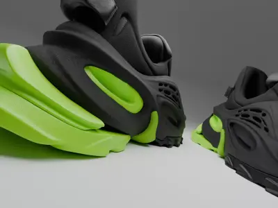 Sneaker concept Low-poly 3D model