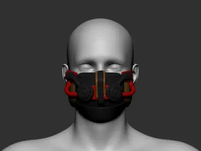 helmet high poly sculpt 3d printable ver 7 3D model 3D model 7