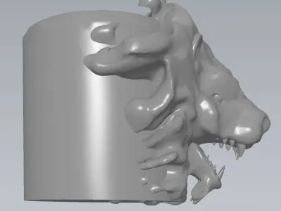 MakeIT Lion Vase 3D Model 3D model