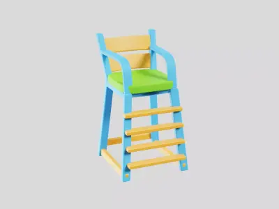 Tennis Umpire Chair 3D model