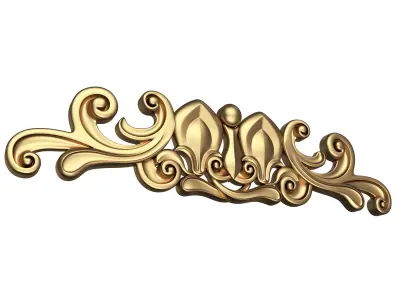 Carved Plaster Molding Decoration 037 Low-poly 3D model