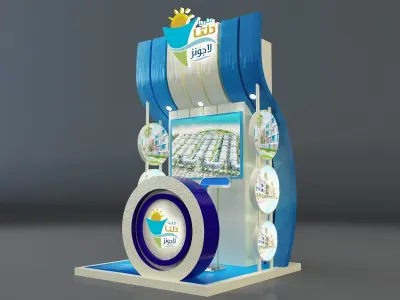  Booth Exhibition Stand a347c  3D model