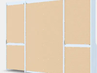 HAUGA Wardrobe combination Low-poly 3D model