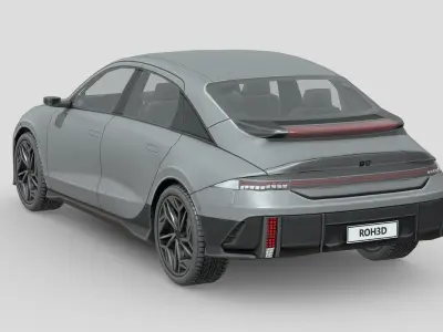 Hyundai IONIQ 6 2023 Low-poly 3D model