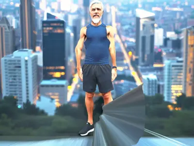 Athletic Senior Male model pack Low-poly 3D model