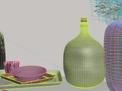 Interior decor scene 3D model
