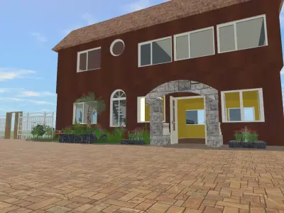 The big beach house Low-poly 3D model