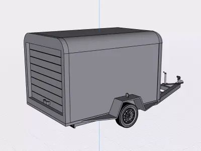 UHAUL trailer diorama drag week 3 door options  3D print model