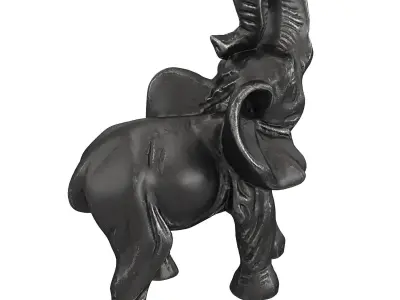 Metal Elephant Figurine 3D model